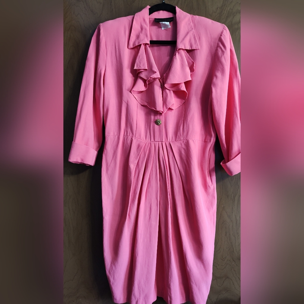 DAVID BENJAMIN Vtg 80s Dress. Pullover. Size 12.  Zips on Side.